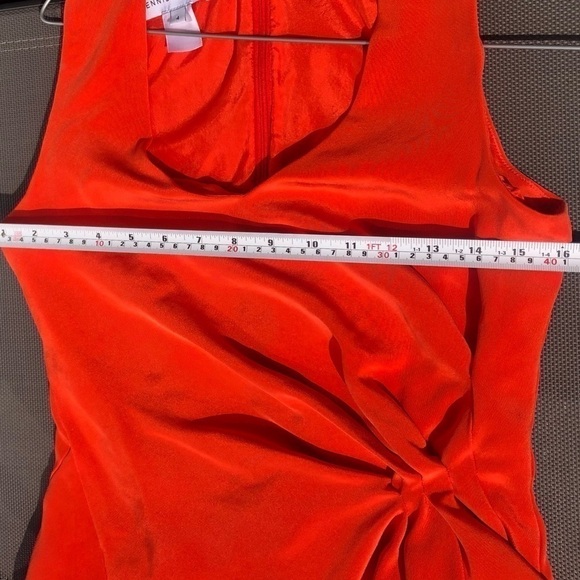 DENNIS Merotto orange dress sz 4 - Picture 4 of 7